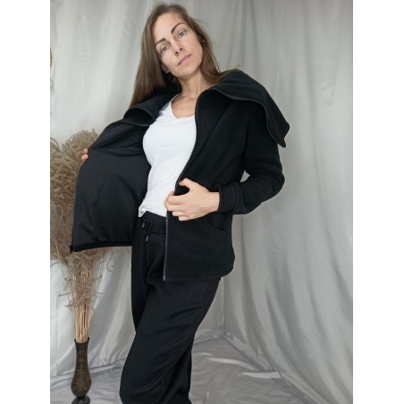 Dámská fleecová mikina černá